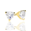 Suzy Levian Yellow Sterling Silver Trillion Shape Cubic Zirconia Studs