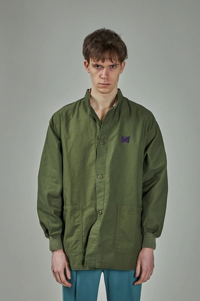 Needles S.c. Army Shirt In Green