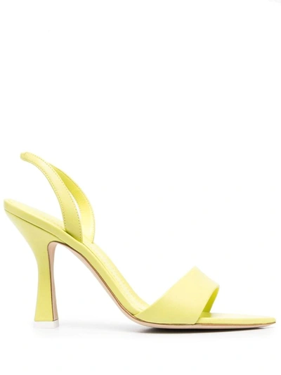 3juin 100mm Pointed Open-toe Sandals In Yellow & Orange