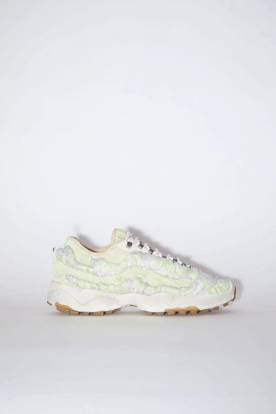 Acne Studios Low Sneakers Bubba In Czt Ecru/ White