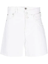 Agolde Broken Waistband Short Jacket In White