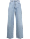 Agolde Baggy Relaxed-fit Low-rise Organic-cotton Jeans In Blue