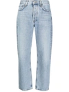 Agolde Luna Pieced Jeans In Blue
