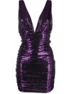 Alexandre Vauthier Sequin Mini Dress In Pink & Purple