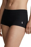 Polo Ralph Lauren Stretch Cotton Girlshorts In Onyx