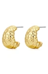 Luv Aj Mini Molten Hoop Earrings In Gold