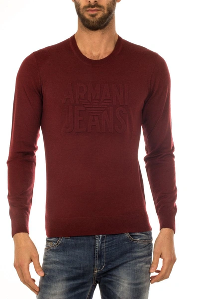 Armani Jeans Aj Jumper In Wine