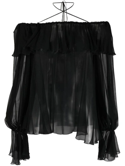 Blumarine Blouse In Black Silk