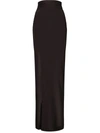Dolce & Gabbana Emblem High Waist Skirt In Black