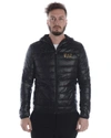 Ea7 Zipped Padded Jacket In Black