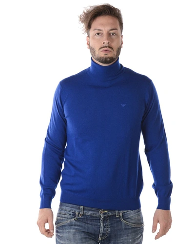 Emporio Armani Turtleneck In Blue