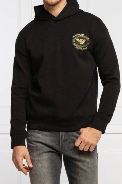 Emporio Armani Sweatshirt Hoodie In Black