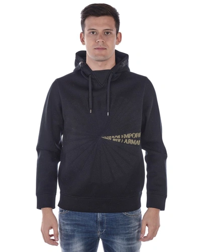 Emporio Armani Sweatshirt Hoodie In Black