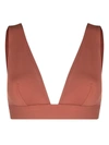 Eres Les Essentiels Chrome Triangle Bikini Top In Brown