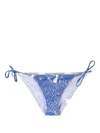 Eres Gerardo Bird-print Bikini Bottoms In Blue