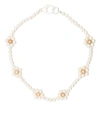 Hatton Labs Faux-flower Pearl Necklace In Metallic