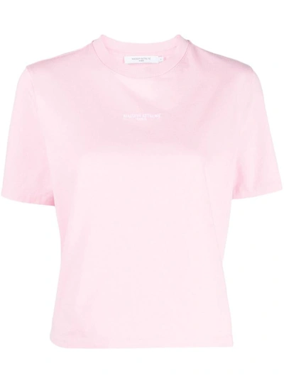 Maison Kitsuné Maison Kitsune Womens Dusty Rose Brand-embroidery Boxy-fit Cotton-jersey T-shirt In Pink