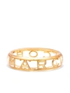 Marc Jacobs Gold & Transparent 'the Monogram' Cuff Bracelet In Golden