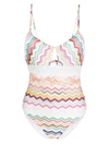 MISSONI MISSONI SPORT ONE-PIECE SWIMSUIT WITH CUT-OUT DETAIL