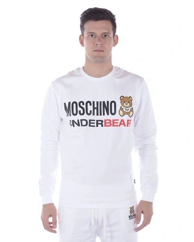 Moschino Underwear Sweatshirt Hoodie In White