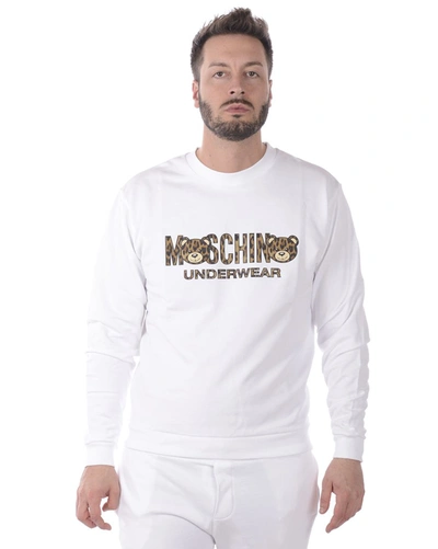 Moschino Underwear Sweatshirt Hoodie In White