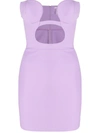 Nensi Dojaka Cut-out Strapless Minidress In Violett