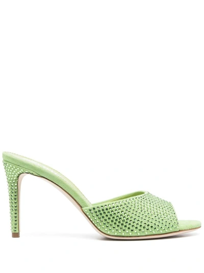 Paris Texas Crystal-embellished 80mm Sandals In Green