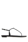 Prada Thong-strap Flat Sandals In Black
