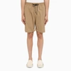 Pt Torino Beige Stretch Cotton Bermuda Shorts In Beige
