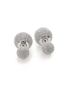 ADRIANA ORSINI WOMEN'S DECADENCE PAVÉ CRYSTAL BALL TWO-SIDED EARRINGS,400087156863