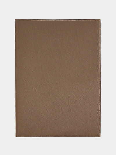 Metier A4 Leather Document Folder In Brown