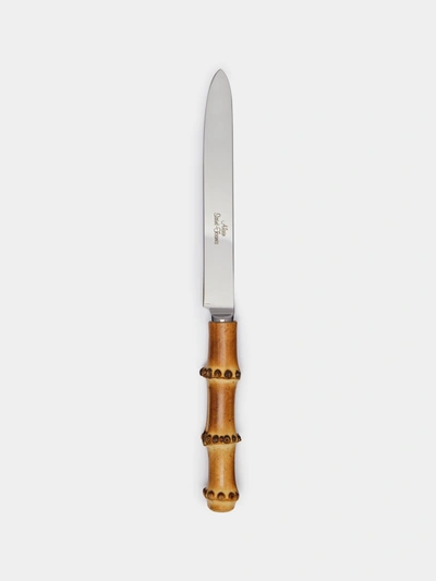 Alain Saint-joanis Bamboo Dinner Knife In Brown