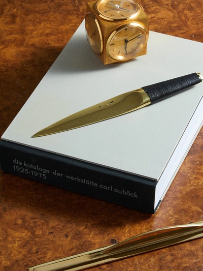 Carl Aubock Brass And Leather Letter Opener