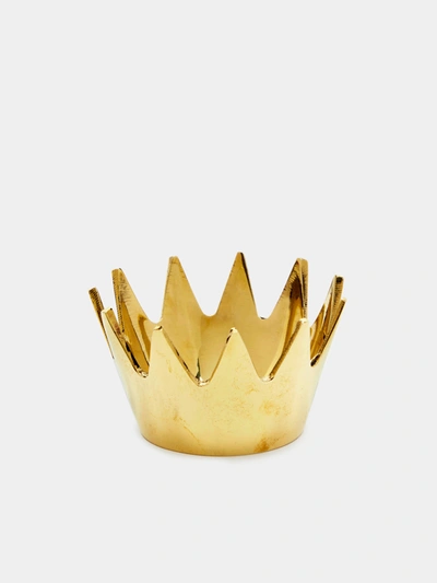 Carl Aubock Brass Crown Ashtray In Gold