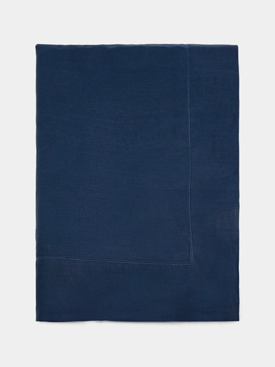 Angela Wickstead Capri Linen Tablecloth In Blue