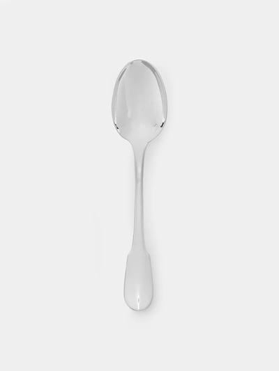 Christofle Cluny Silver Plated Dessert Spoon In Metallic