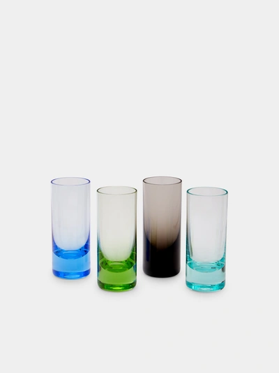 Moser Hand-blown Crystal Coloured Shot Glasses (set Of 4) In Multi