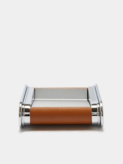 Graf Von Faber-castell Epsom Leather Notelet Box In Metallic