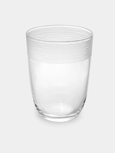 Carlo Moretti Fili Molati Murano Water Glass In Transparent