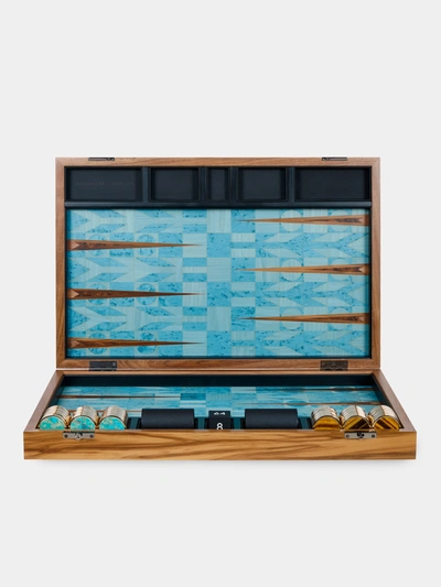 Alexandra Llewellyn Geometrix Marquetry Tournament Backgammon Set