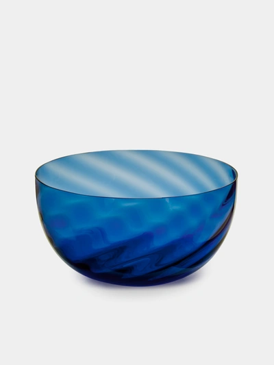 Nasonmoretti Idra Murano Glass Bowl In Blue