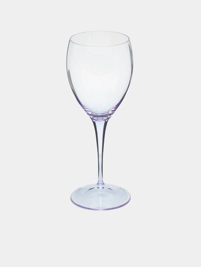 Moser Optic Hand-blown Crystal White Wine Glasses (set Of 2) In Purple