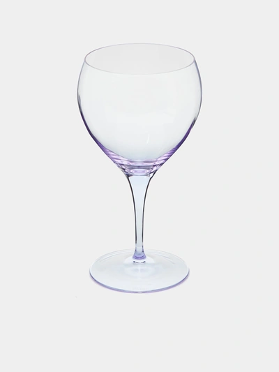 Moser Optic Hand-blown Crystal Red Wine Glasses (set Of 2) In Purple