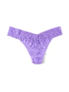 HANKY PANKY SIGNATURE LACE ORIGINAL RISE THONG ELECTRIC ORCHID PURPLE