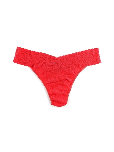 Hanky Panky Signature Lace Original-rise Rolled Thong In Red