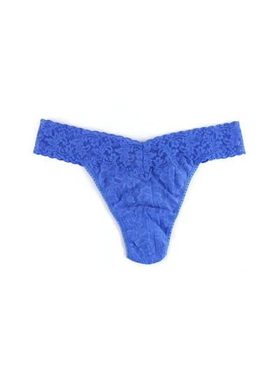 Hanky Panky Signature Lace Original Thong In Blue