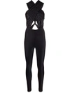 THE ANDAMANE THE ANDAMANE CROSSOVER JUMPSUIT WITH CRYSTALS