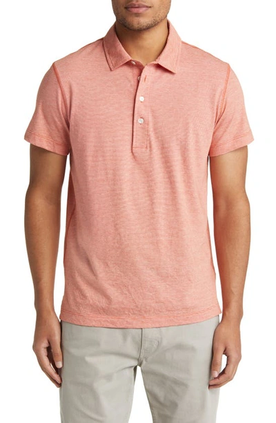 Billy Reid Pensacola Organic Cotton Polo In Burnt Red