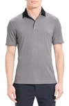 Theory Kayser Regular Fit Short Sleeve Polo In Force Grey