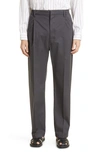 Lemaire Easy Pleated Pants In Zinc